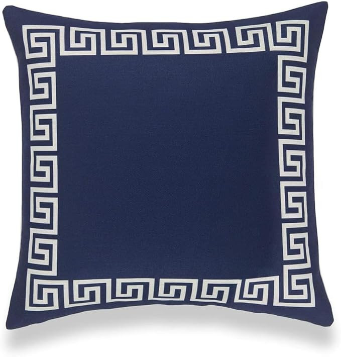 Greek Key Pillow Covers Decorative Throw Pillow Cover for Couch Sofa Bedroom Blue Pillowcase Gran... | Amazon (US)