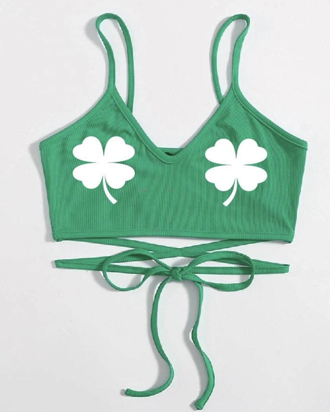 St. Patrick's Day Tank Wrap Around Crop Top Lucky Me St - Etsy | Etsy (US)
