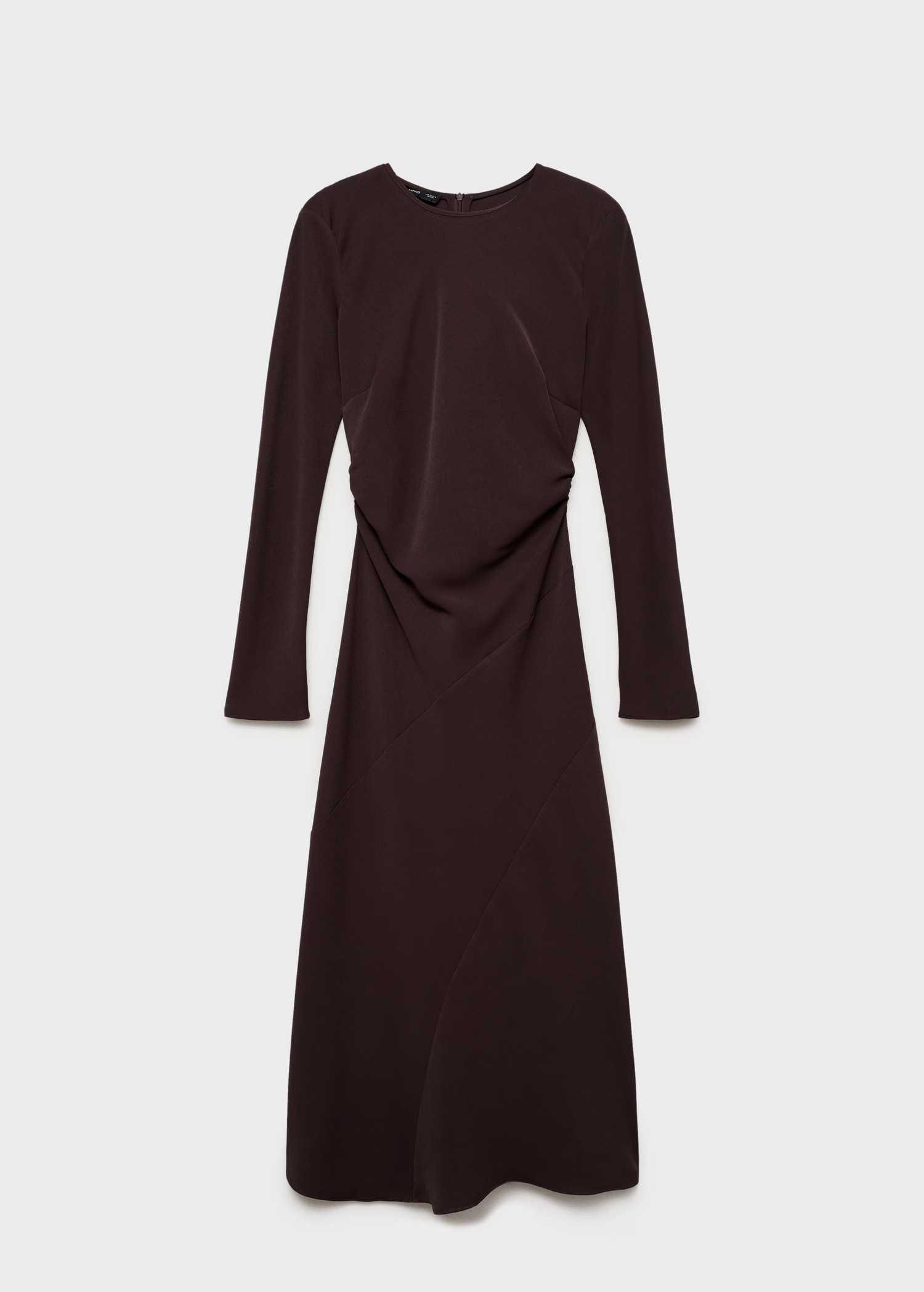 Midi-dress with draped waist - Women | MANGO United Kingdom | MANGO (UK)