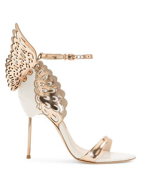 Evangeline Metallic Leather Sandals | Saks Fifth Avenue