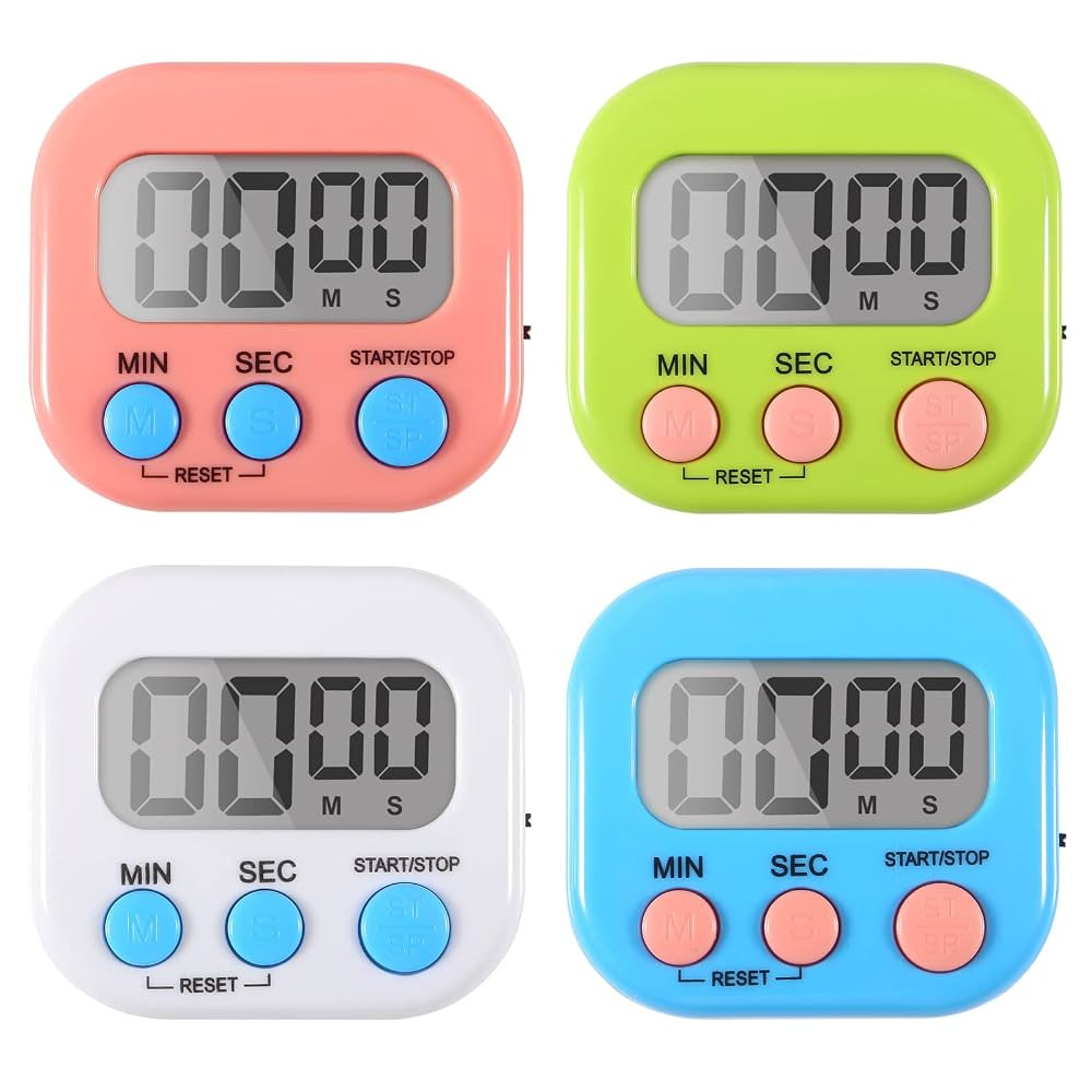 Aobao 4pcs Classroom Timers for Teachers Kids, Kitchen Timer for Cooking, Magnetic Countdown Time... | Amazon (US)