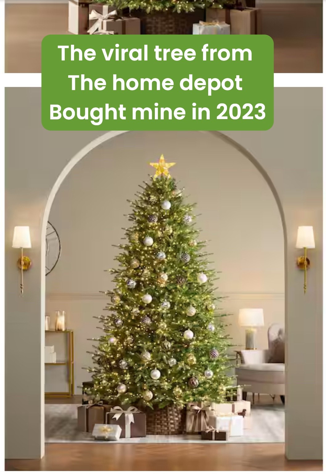 Viral The Home Depot tree.  It’s stunning and I have had mine since 2023.  Can’t wait to put it up! 
I have the non flocked 9 for regular tree.  Also comes in slim.  