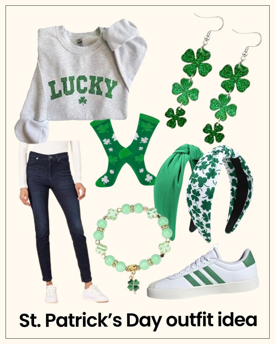St. Patricks Day Look  #stpatricksday

 

#LTKStyleTip #LTKFindsUnder50 #LTKSeasonal