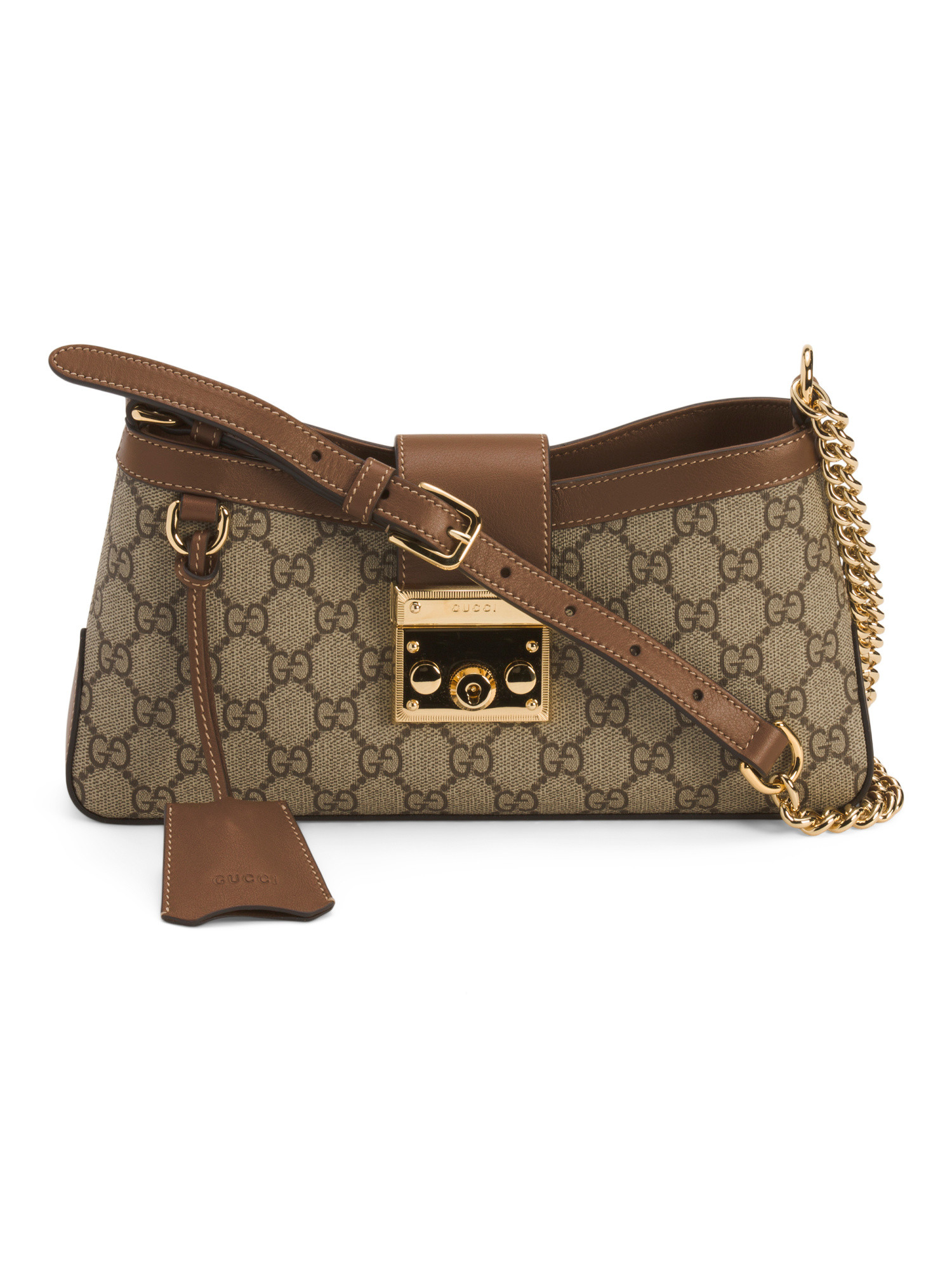 Made In Italy Canvas And Leather G G Padlock Shoulder Bag | Handbags | Marshalls | Marshalls