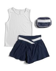 Big Girls 2pc Tank And Skort Set With Fanny Pack | TJ Maxx