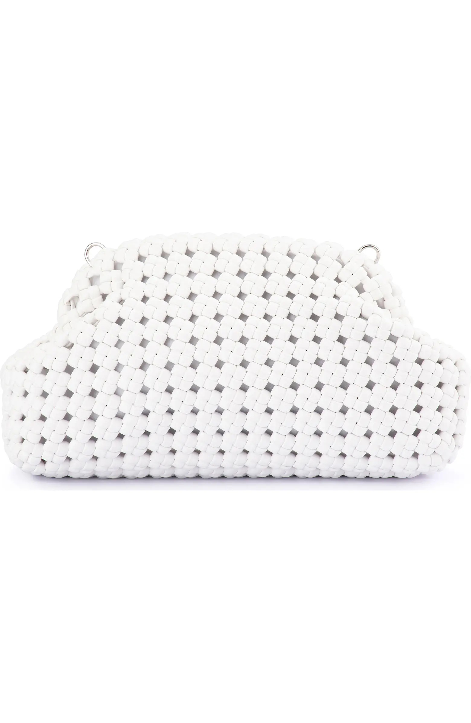 Everly Handwoven Faux Leather Frame Clutch | Nordstrom