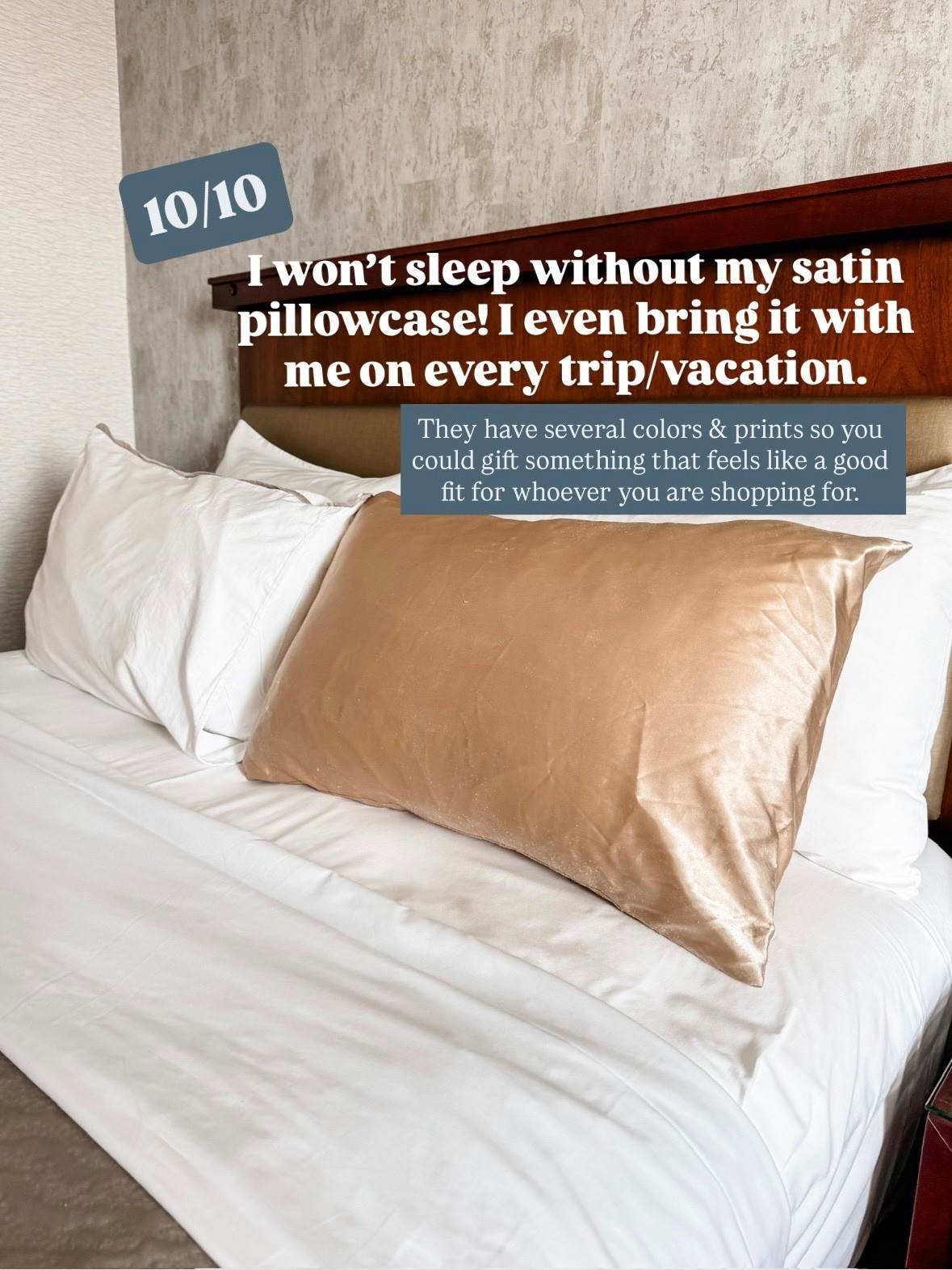 My favorite pillowcase! It’s satin, and it’s good for your skin & hair! I even bring the pillowcase with me on vacation and put it on the hotel/air BNB pillows! 

Loverly Grey, pillowcase, kitsch, satin pillowcase, beauty, skincare, hair, stocking stuffer 

#LTKGiftGuide #LTKSaleAlert