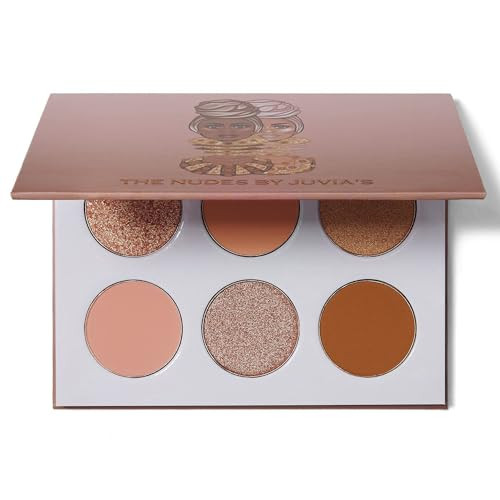 Juvia's Place Palette The Nudes - Neutral Hues, Blush, Sand, & Shimmer, Professional Eye Makeup, Pigmented Palette for Eye Color & Shine, Pressed, Shades of 6 | Amazon (US)
