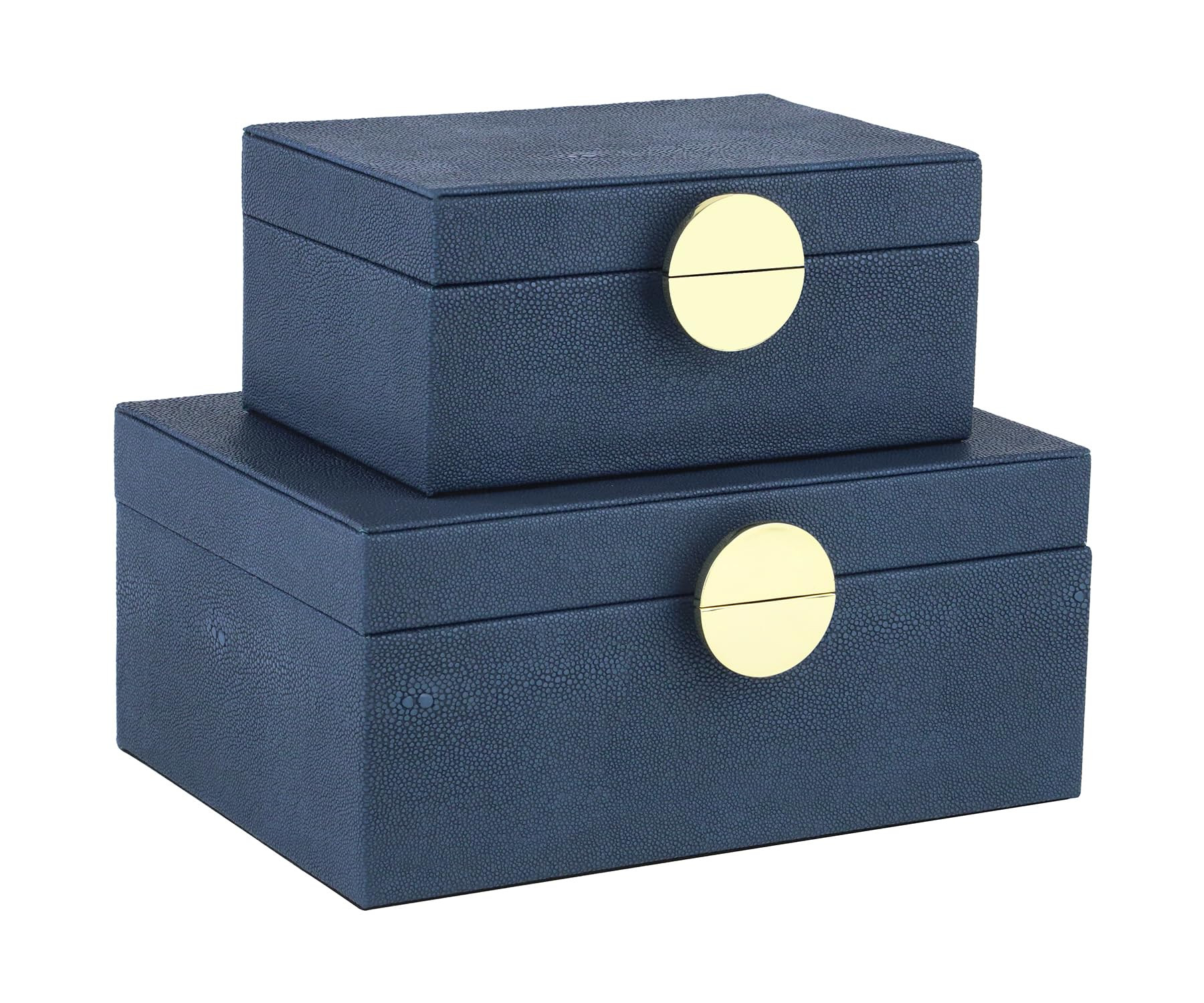 HofferRuffer Faux Leather Jewelry Boxes, Decorative Boxes Storage Accessory Organizer with Gold H... | Amazon (US)