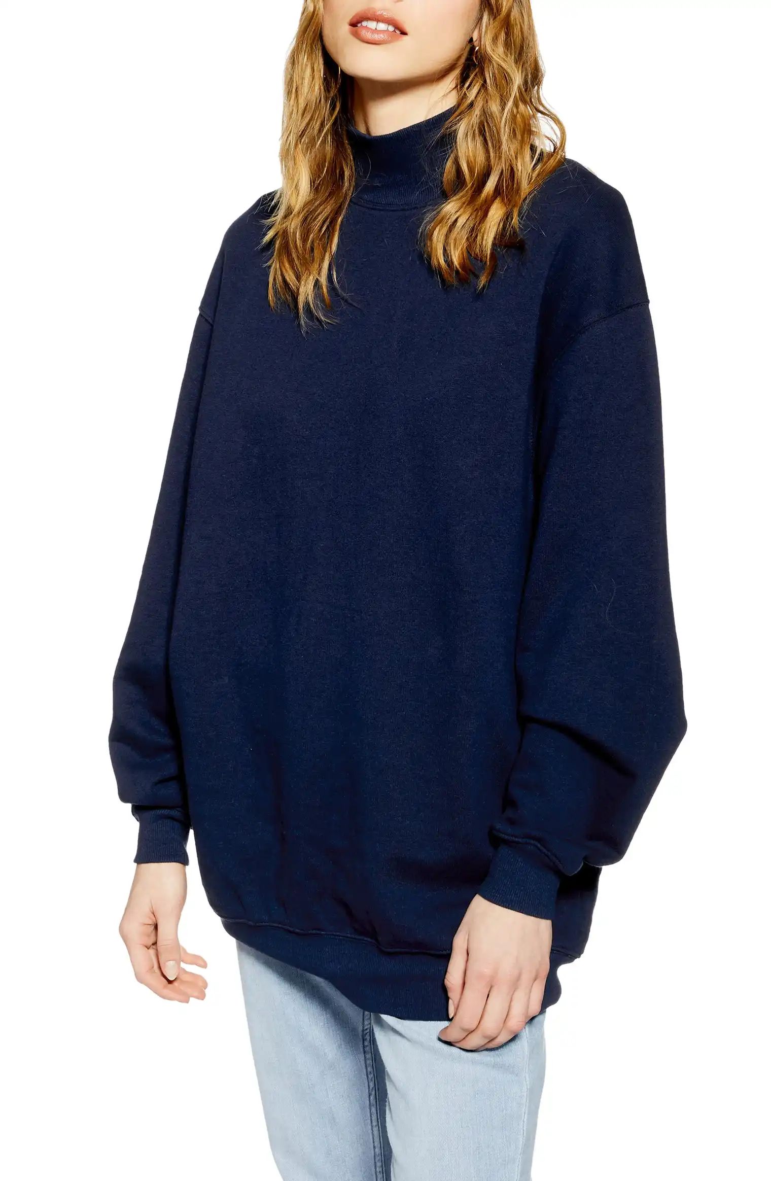 Oversized Mock Neck Sweatshirt | Nordstrom