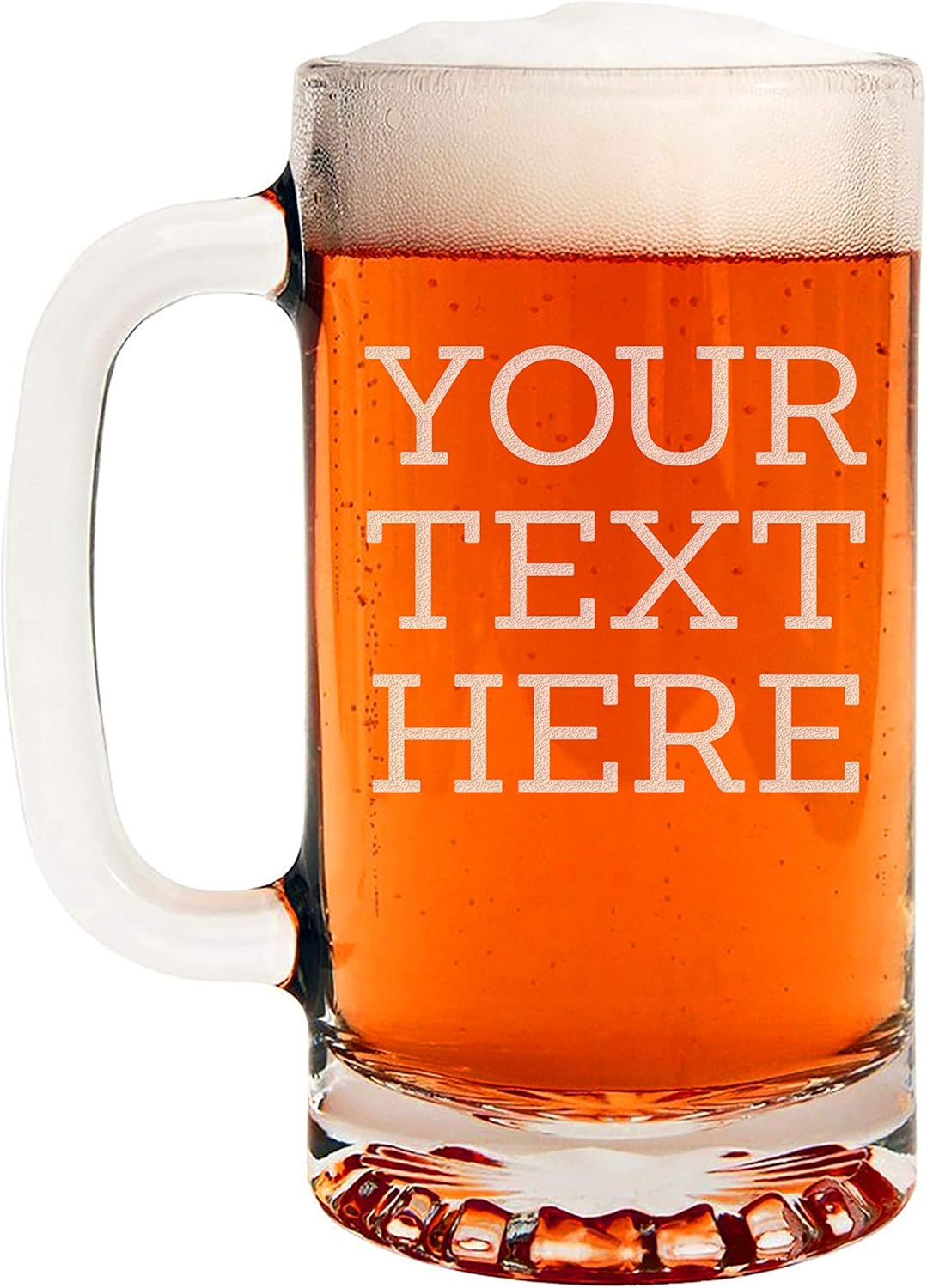 Personalized Etched 16oz Glass Beer Mug, Groomsmen Gift, Best gift for Him, Fathers Day Gift, Custom | Amazon (US)
