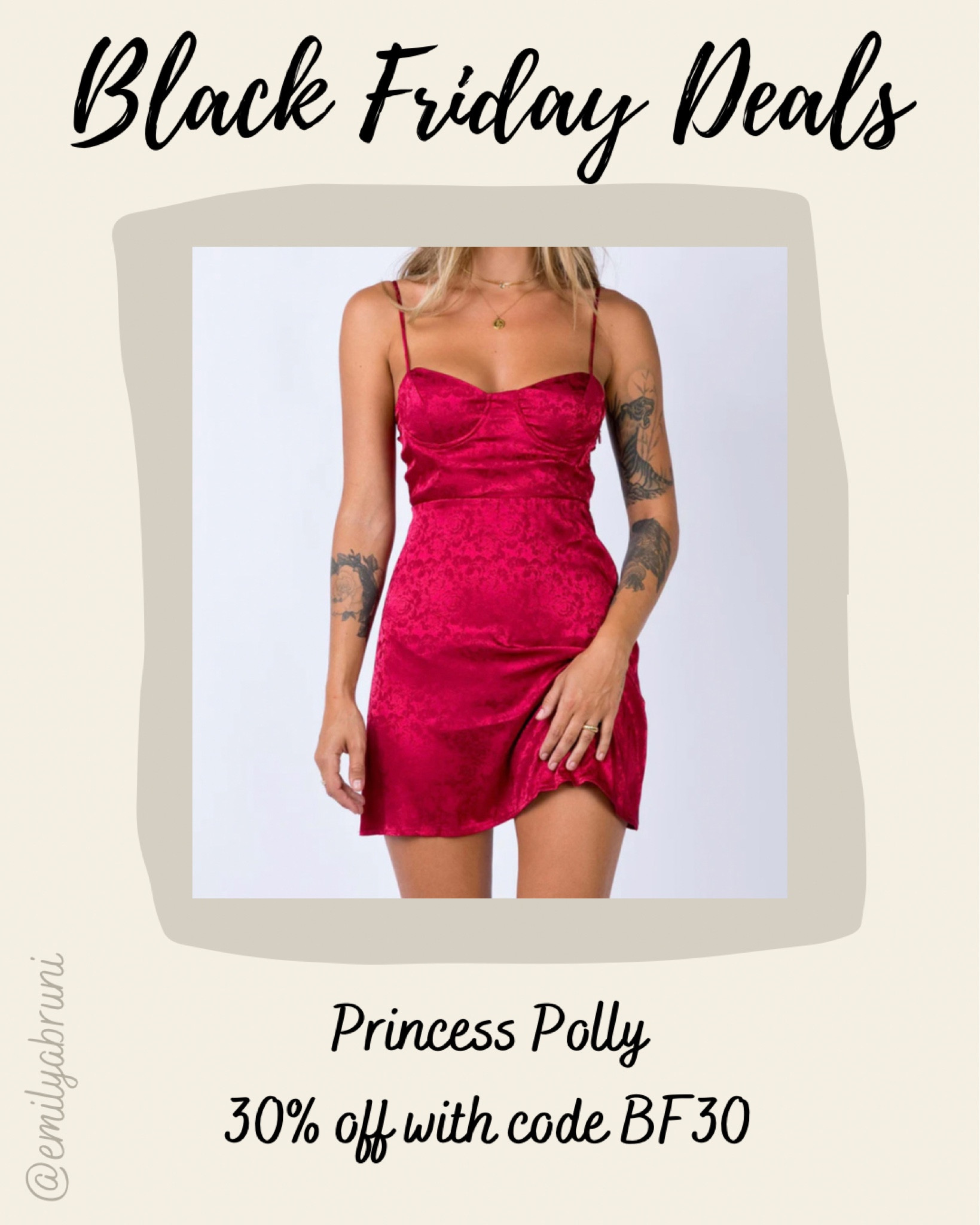 Cyber week deals! Princess polly is 30% off sitewide with code BF30! 

Get all of your holiday outfits ready!

#LTKsalealert #LTKCyberweek #LTKSeasonal