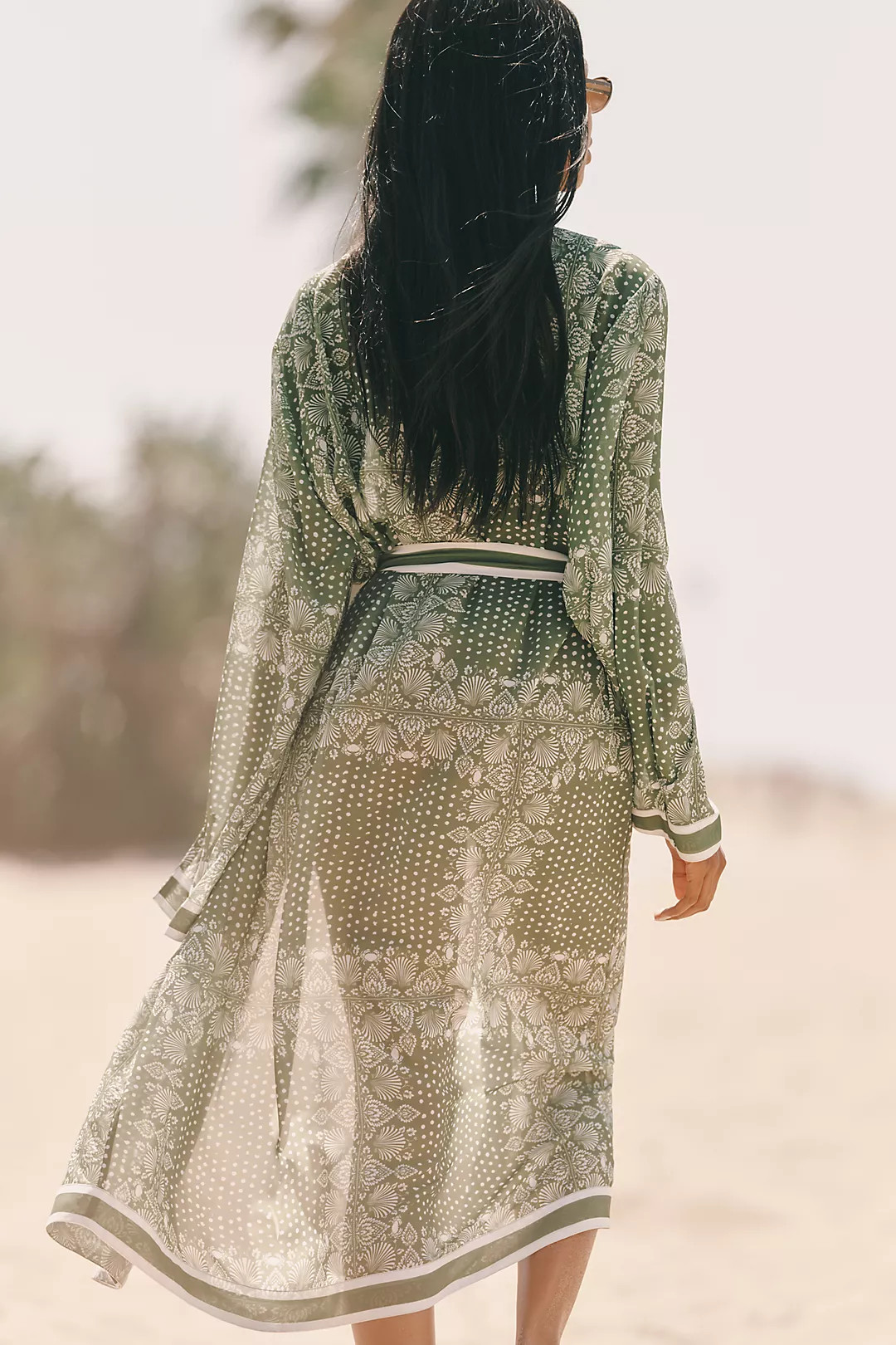 Celandine Printed Tie Kaftan | Anthropologie (US)