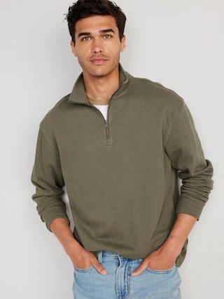 French Rib 1/4-Zip Pullover Sweater for Men | Old Navy (US)