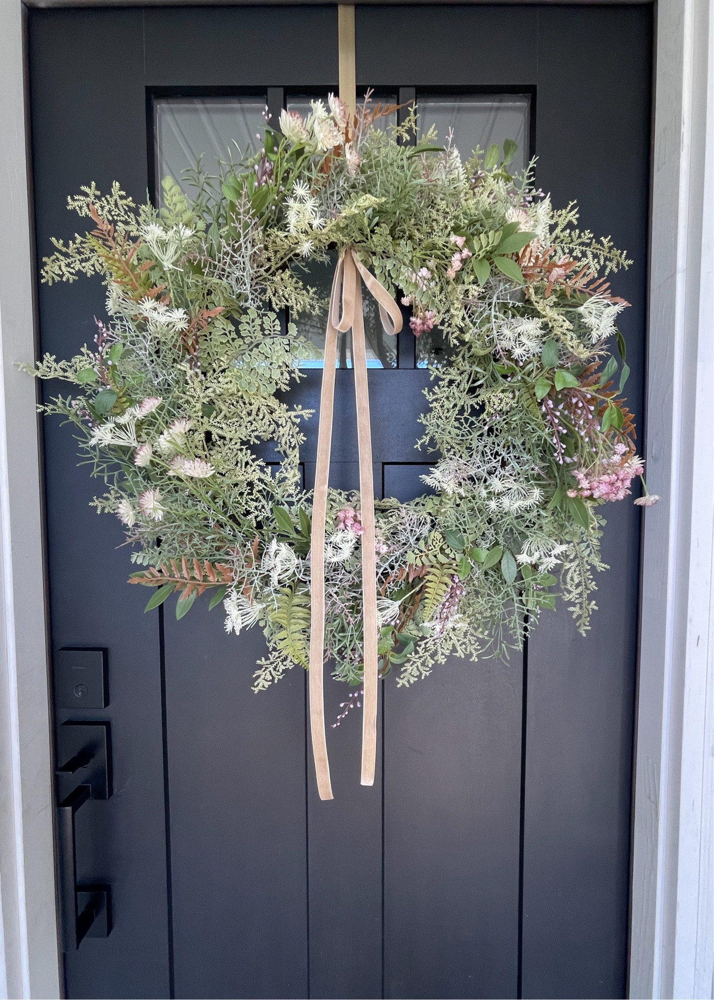 Spring | front door

Wreath, spring wreath, entryway, black door, ribbon, McGee & Co, Studio McGee, door handle, faux wreath, faux greenery, stems, faux herbiflora wreath, Easter decor, matte black, shaker door, pastel, florals

#LTKhome #LTKstyletip #LTKSeasonal