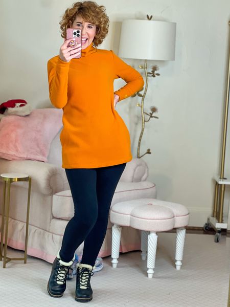 Fleece tunic, fleece turtleneck, Dudley Stephens, funnel neck top, fleece leggings, skiwear, fleece lined boots, cold weather clothing, black winder boots, snow boots

It’s chilly in Dallas today, so I pulled out this yummy fleece tunic (orange sold out - other colors linked below). On the bottom I’m wearing fleece long underwear - or for me - fleece leggings! 

I finished off with comfy fleece lined boots!

#LTKshoecrush #LTKSeasonal #LTKstyletip