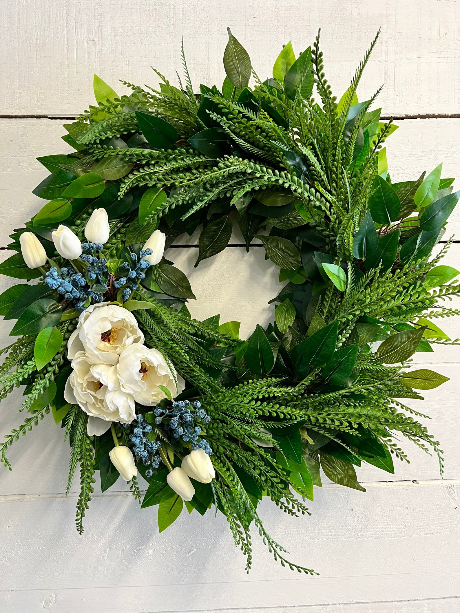 Peony Blueberry and Tulip Spring Wreath | Etsy | Etsy (US)