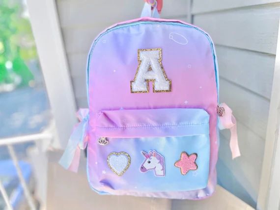 Girls Backpack With Patches Tie Dye Backpack Back to School - Etsy | Etsy (US)