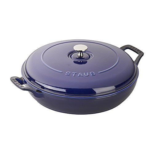 Staub Cast Iron 3.5-qt Braiser - Dark Blue, Made in France | Amazon (US)