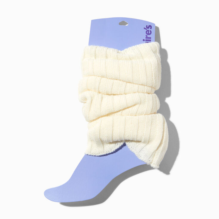 Ivory Sweater-Knit Leg Warmers | Claire's (US)