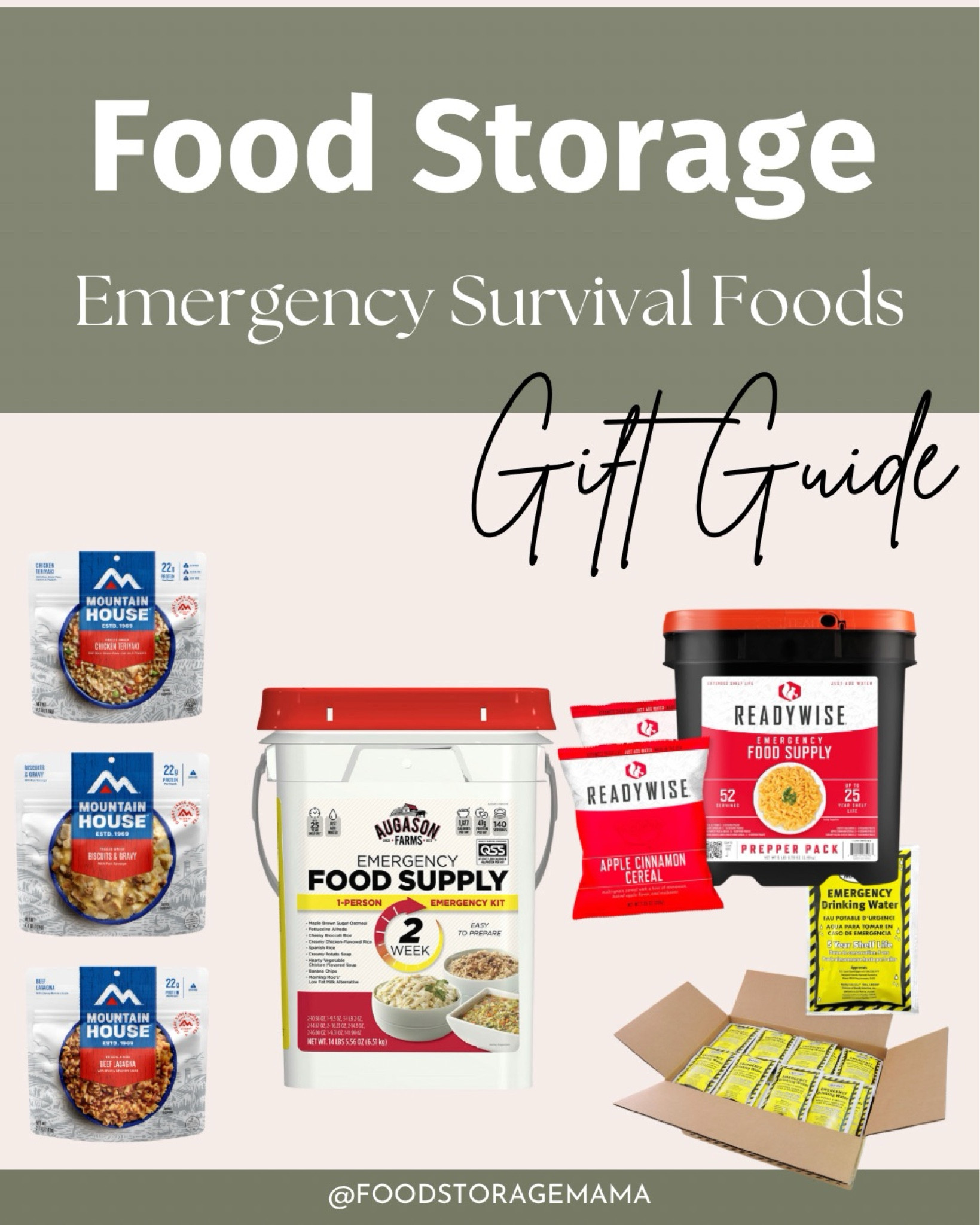 Emergency Survival Food:

The links below are foods that I recommend for emergencies and foods to use in your emergency kits (72-hour kits/bug-out bags). 

I know emergency preparedness isn't on the top of your Christmas list (or on it at all)… But I think a few emergency preparedness gifts for Christmas is a GREAT idea! 

Why not gift those you love something that could be life-saving in an emergency? No one likes to spend money on emergency preparedness supplies BUT… everyone needs them!! 

I encourage you to buy a few emergency preparedness supplies this holiday season for those on your shopping list and for yourself!! 


#foodstorage #emergency #preparedness #foodstoragemama 

#LTKHome #LTKHoliday #LTKGiftGuide