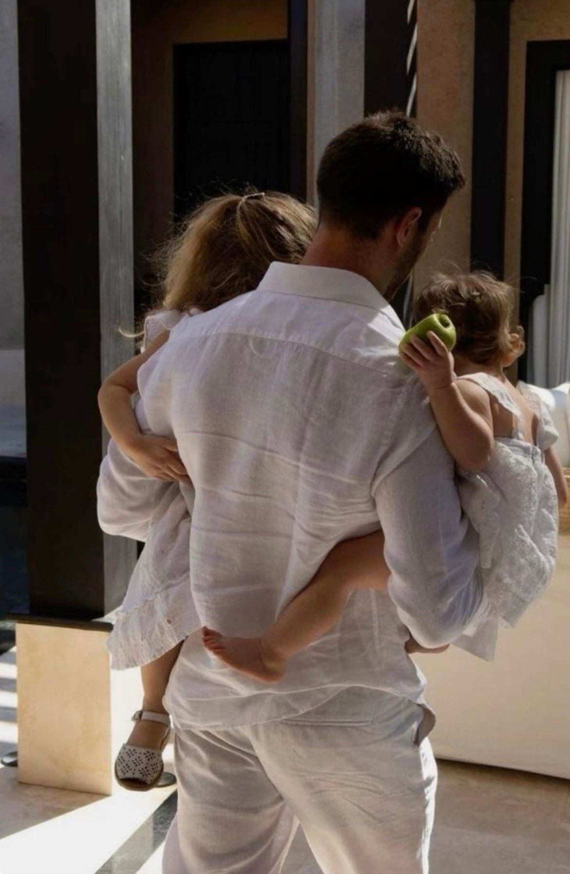 Men’s clothing. Linen. White dresses  