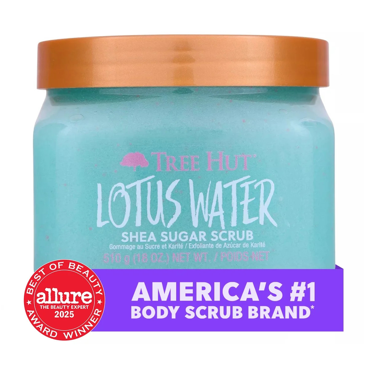 Tree Hut Lotus Water Shea Sugar Body Scrub, 18 oz | Walmart (US)
