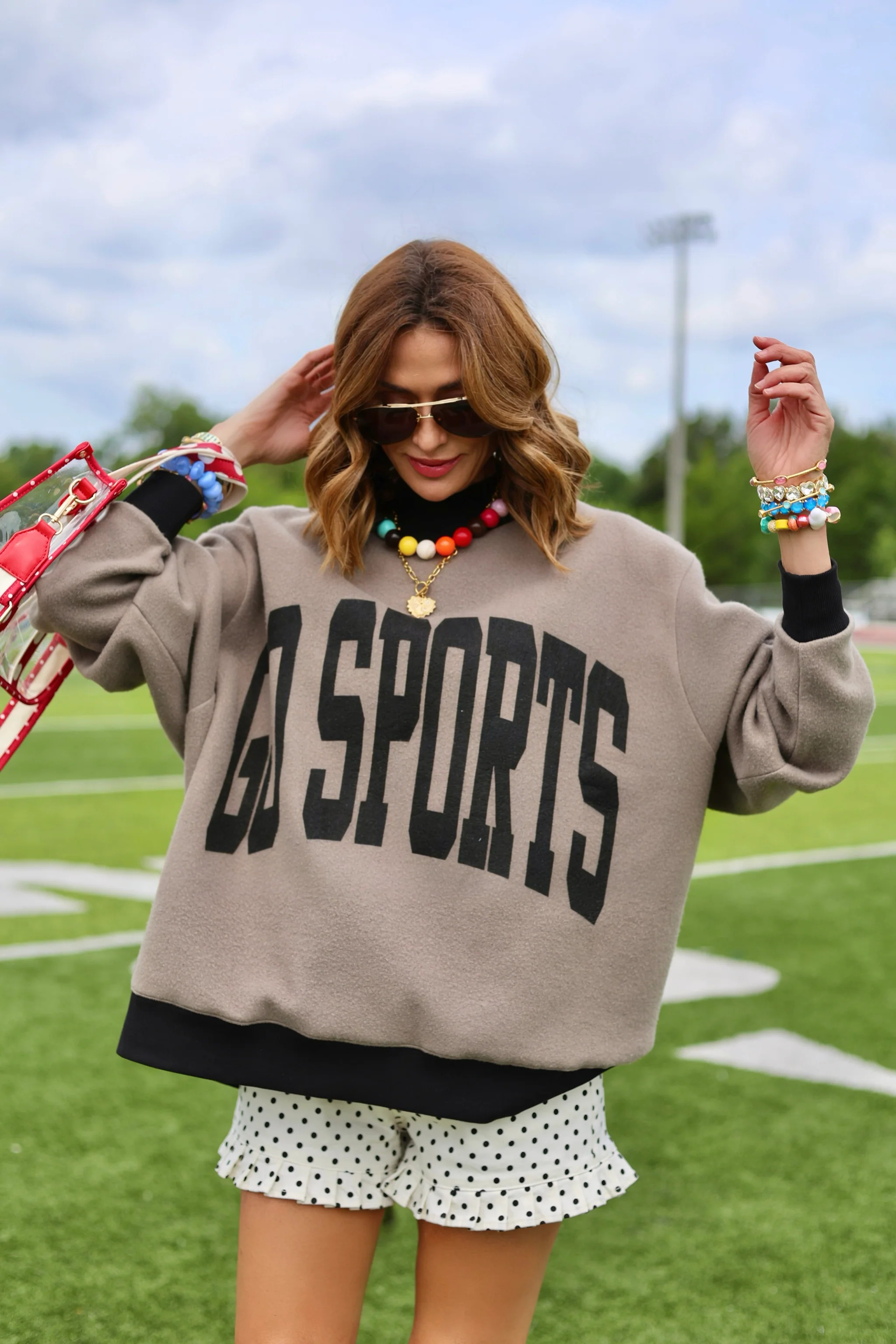 Go Sports 2-Sided Mock Sweatshirt - PRE-SALE SHIP DATE 9/1* | Poppy & Pine