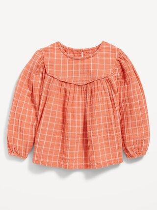 Printed Crepe Balloon-Sleeve Top for Toddler Girls | Old Navy (US)