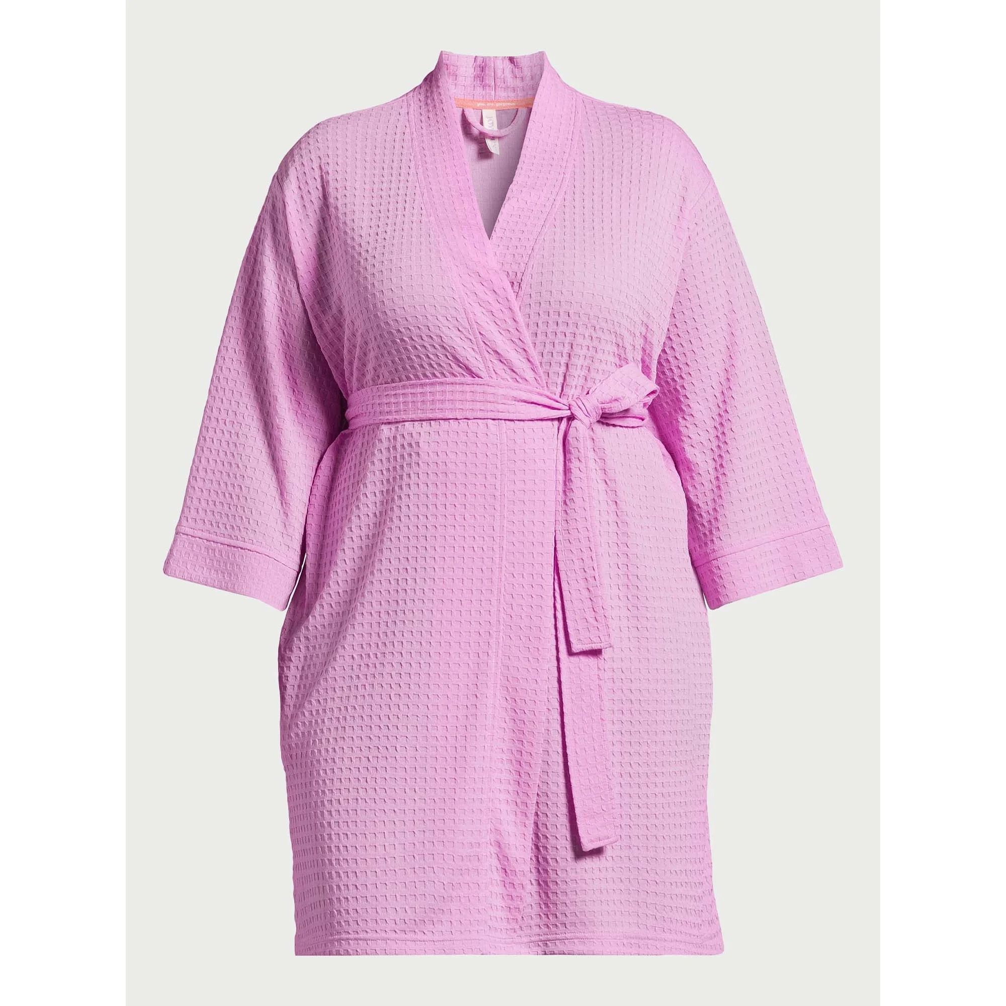 Joyspun Women’s Waffle Kimono Robe, Sizes S to 3X | Walmart (US)