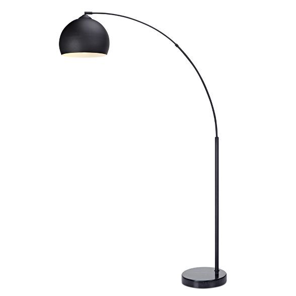 Williamsburg Modern Arched Floor Lamp with Bell Shade and Marble Base - Versanora | Target