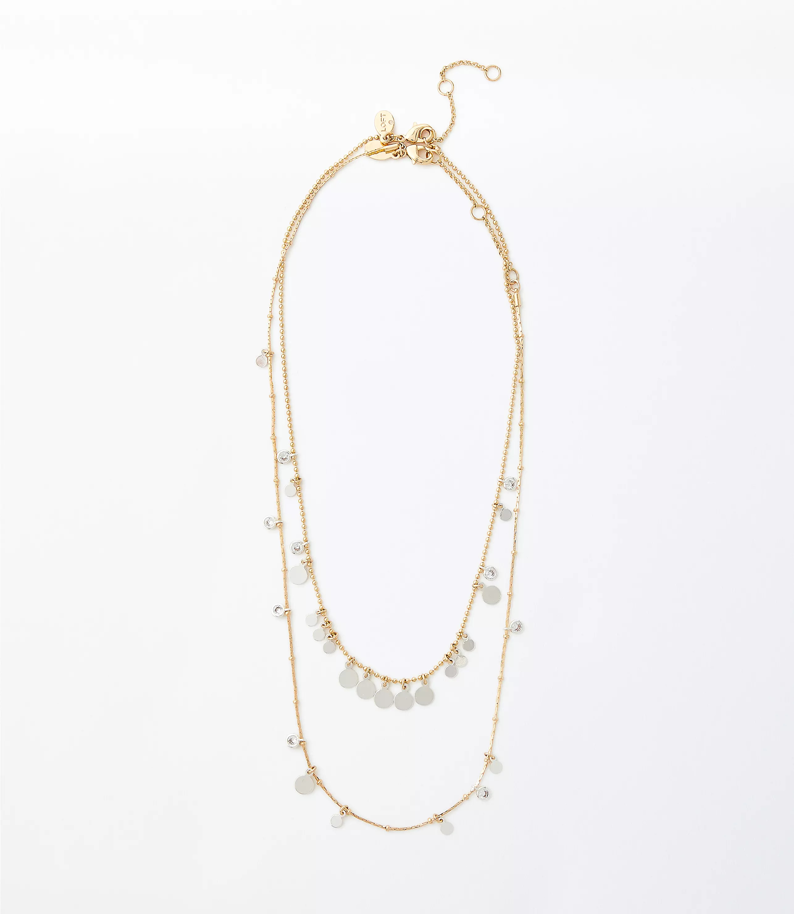 Layered Disk Station Necklace | LOFT