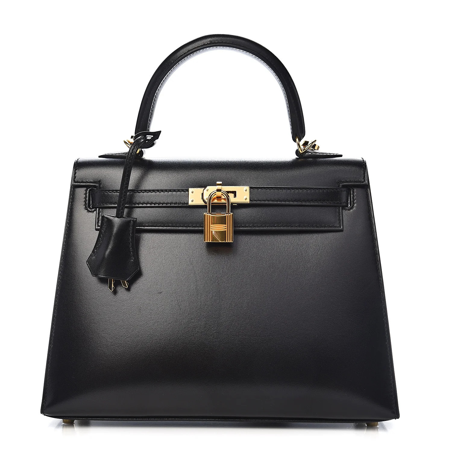 Box Kelly Sellier 25 Black | FASHIONPHILE (US)