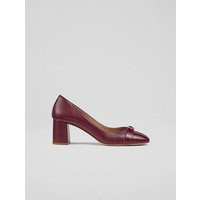 Kate Burgundy Red Plain Block Heel Courts, Burgandy | L.K. Bennett (UK)