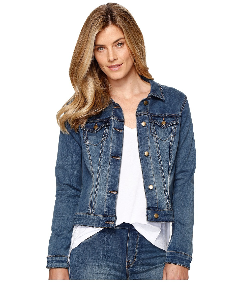 Tribal - Dream Jeans Jacket (Retro Blue) Women's Coat | Zappos