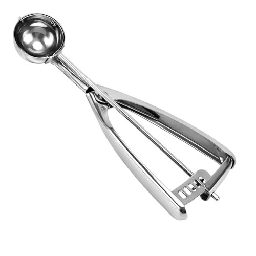 Saebye Small Cookie Scoop, 1 tablespoon Cookie Scoop For Baking, 1 13/32 inches / 36 mm Ball, 18/8 Stainless Steel, Secondary Polishing, For Making Cookie Ice Cream Muffin Meatball Melonball | Amazon (US)