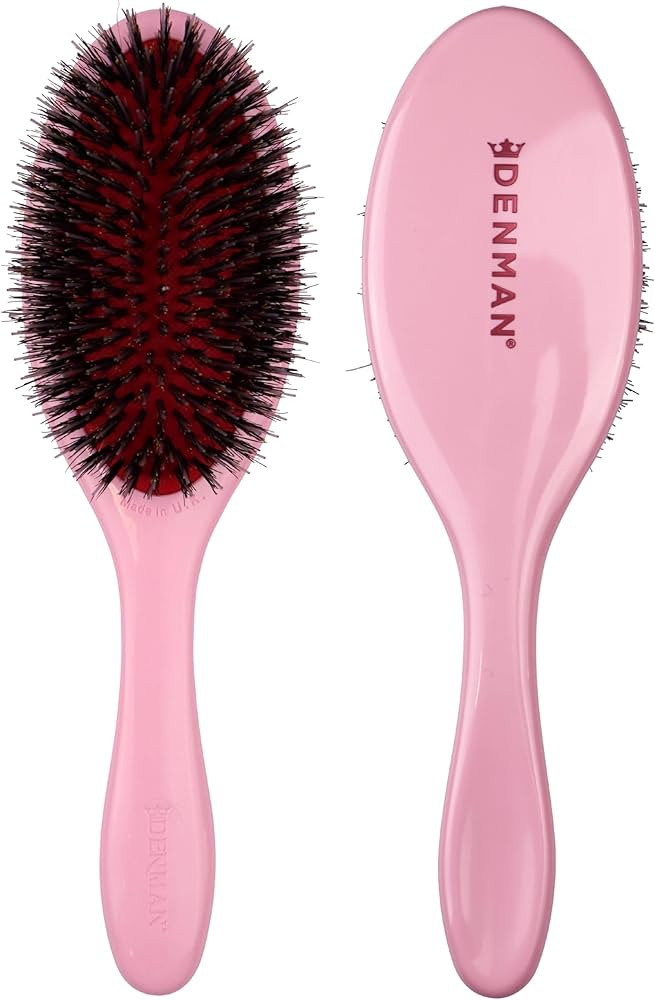 Denman Style & Shine Smoother Hairbrush with Soft Nylon Quill Boar Bristles - For Slick Back, Smo... | Amazon (US)