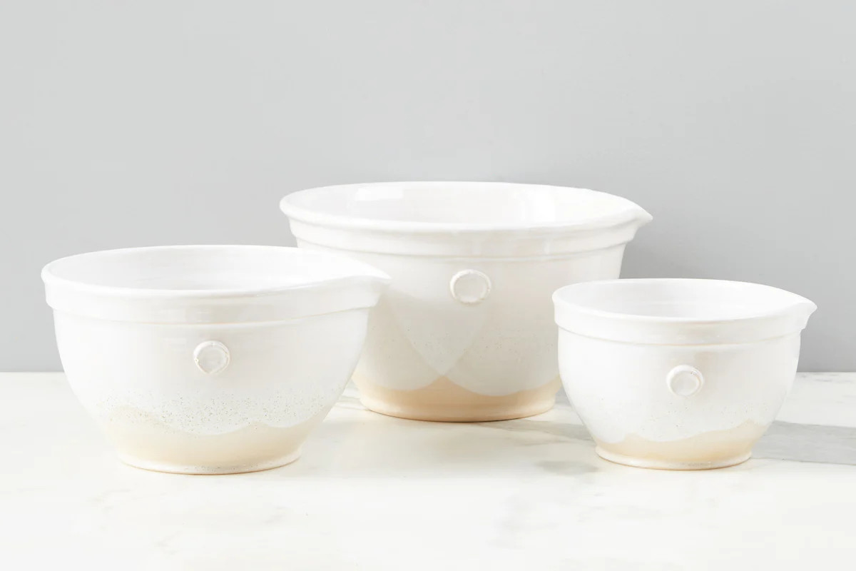 White Handthrown Mixing Bowl | etúHOME