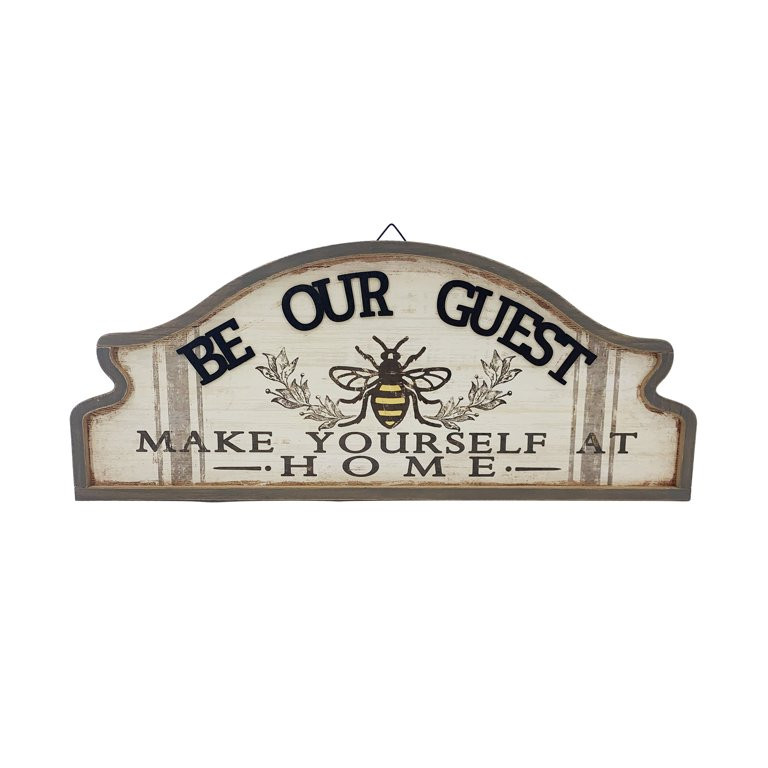 Way to Celebrate Spring Be Our Guest Wooden Bee Sign 23.6" | Walmart (US)