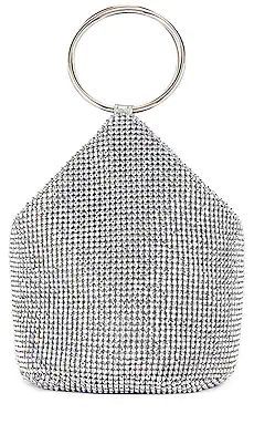 olga berg Ellie Crystal Mesh Ring Handle Bag in Silver from Revolve.com | Revolve Clothing (Global)