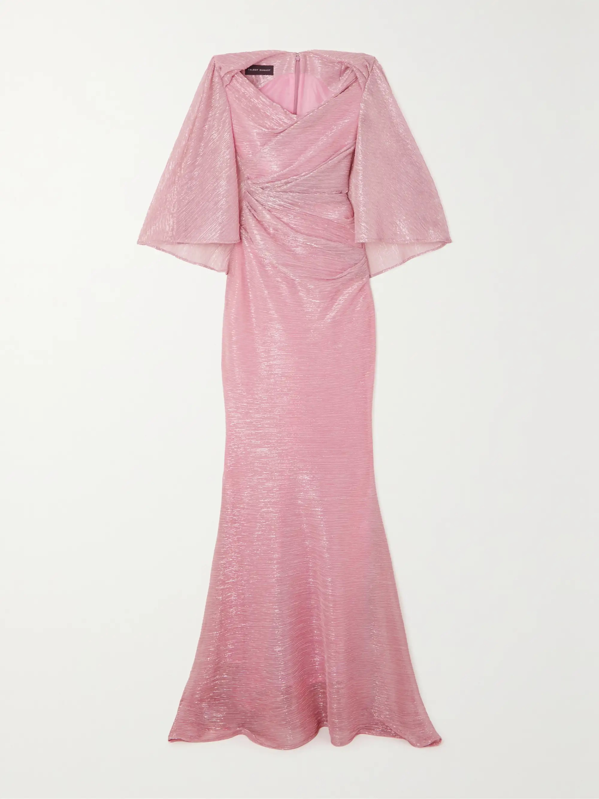 Cape-effect metallic voile gown | NET-A-PORTER (UK & EU)