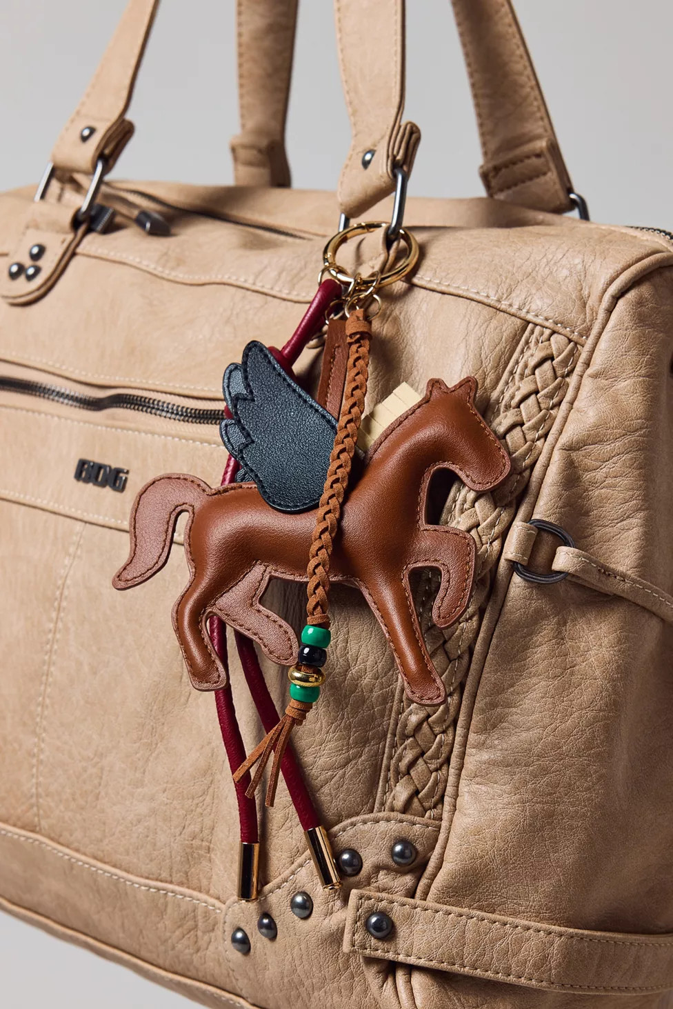 Corded Faux Leather Critter Keychain | Urban Outfitters (US and RoW)