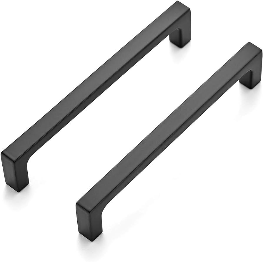 Ravinte 30 Pack SOLID 5 Inch Kitchen Square Cabinet Handles Matte Black Cabinet Pulls Drawer Pull... | Amazon (US)