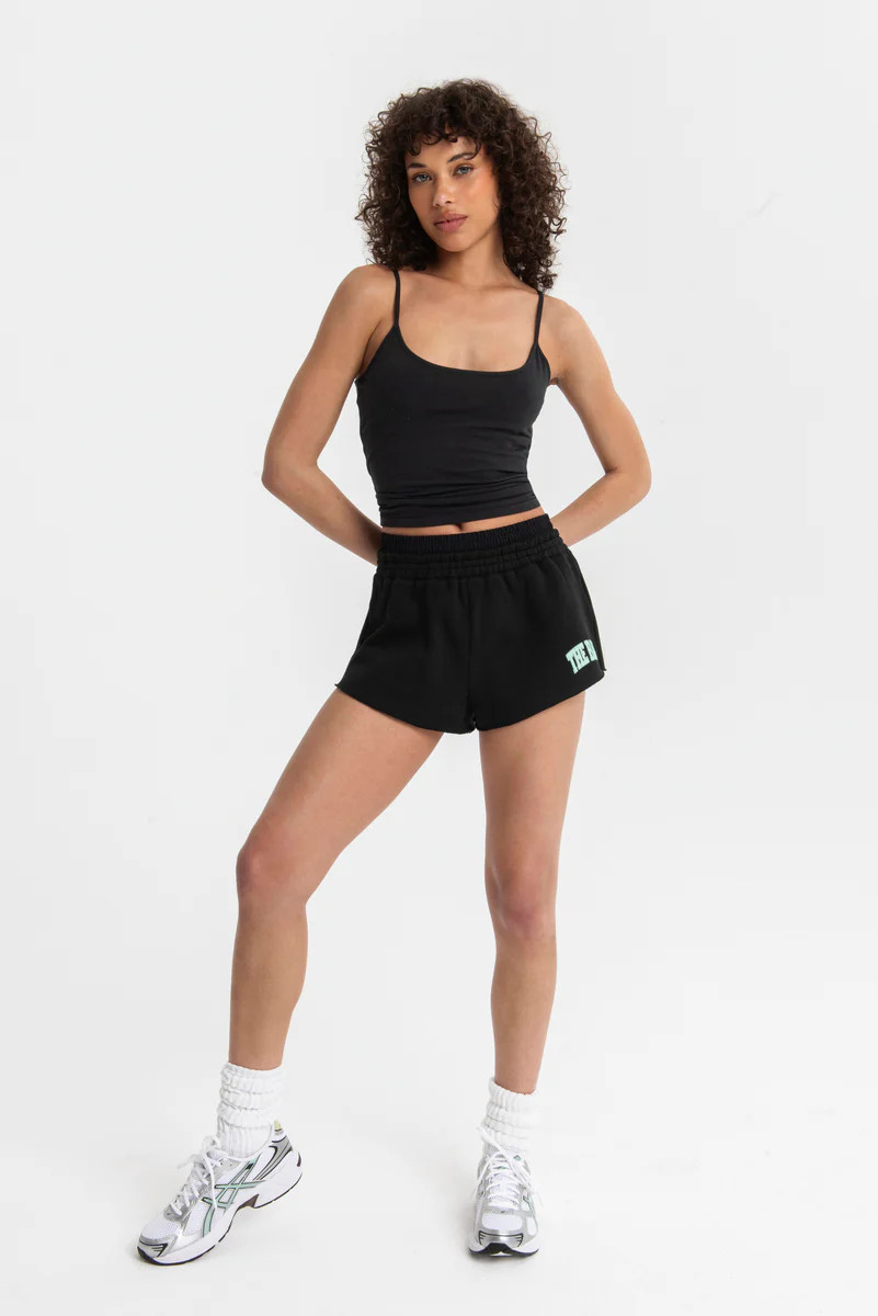VARSITY SHORTS BLACK/MINT | The Bar