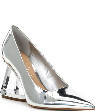 Pamalaa Mirror Metallic Architectural Wedge Pumps | Dillard's