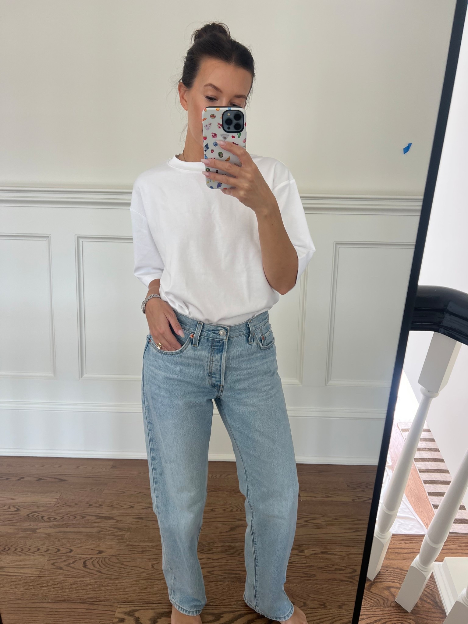 In love with these T-shirts from the men’s department, I’m wearing a size small. Jeans fit true to size 

#LTKFindsUnder100