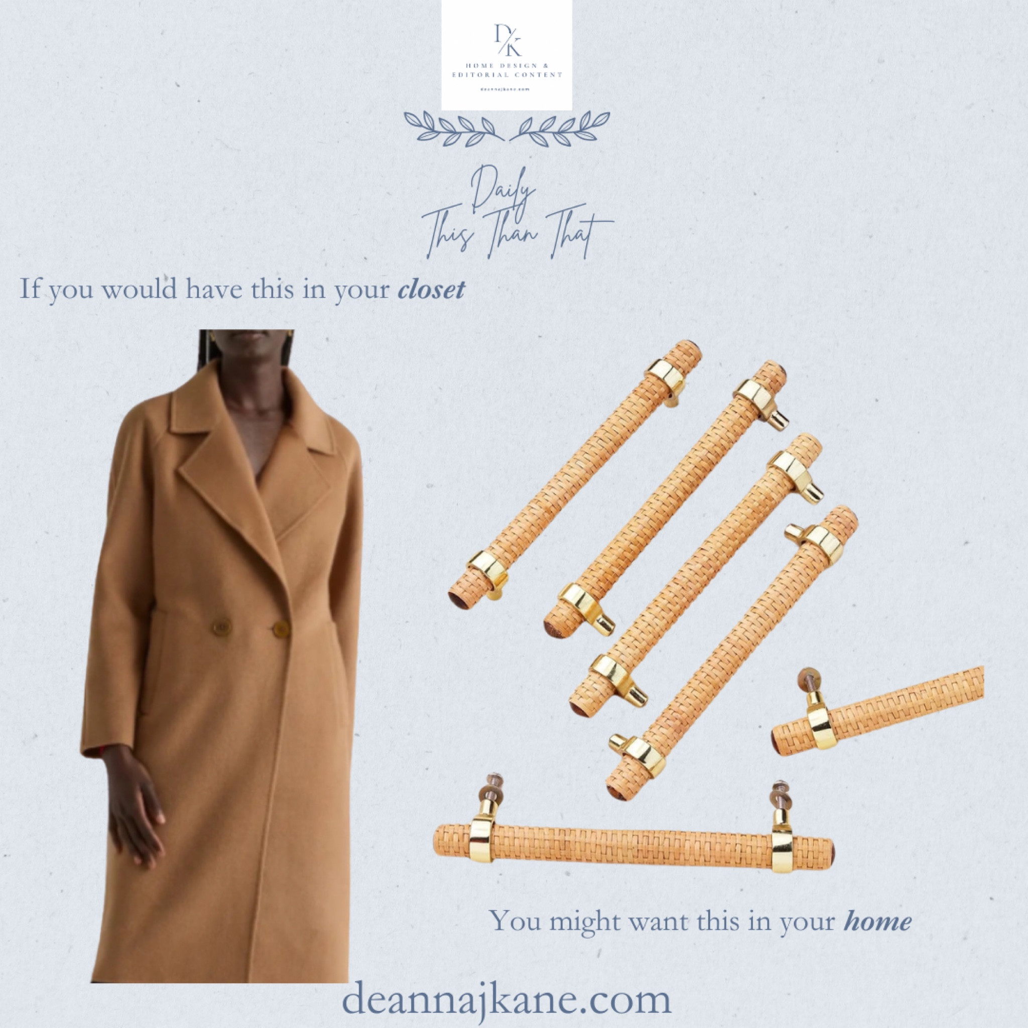 If you would wear this coat, you might want these rattan cabinet pulls in your home  

#LTKHome
