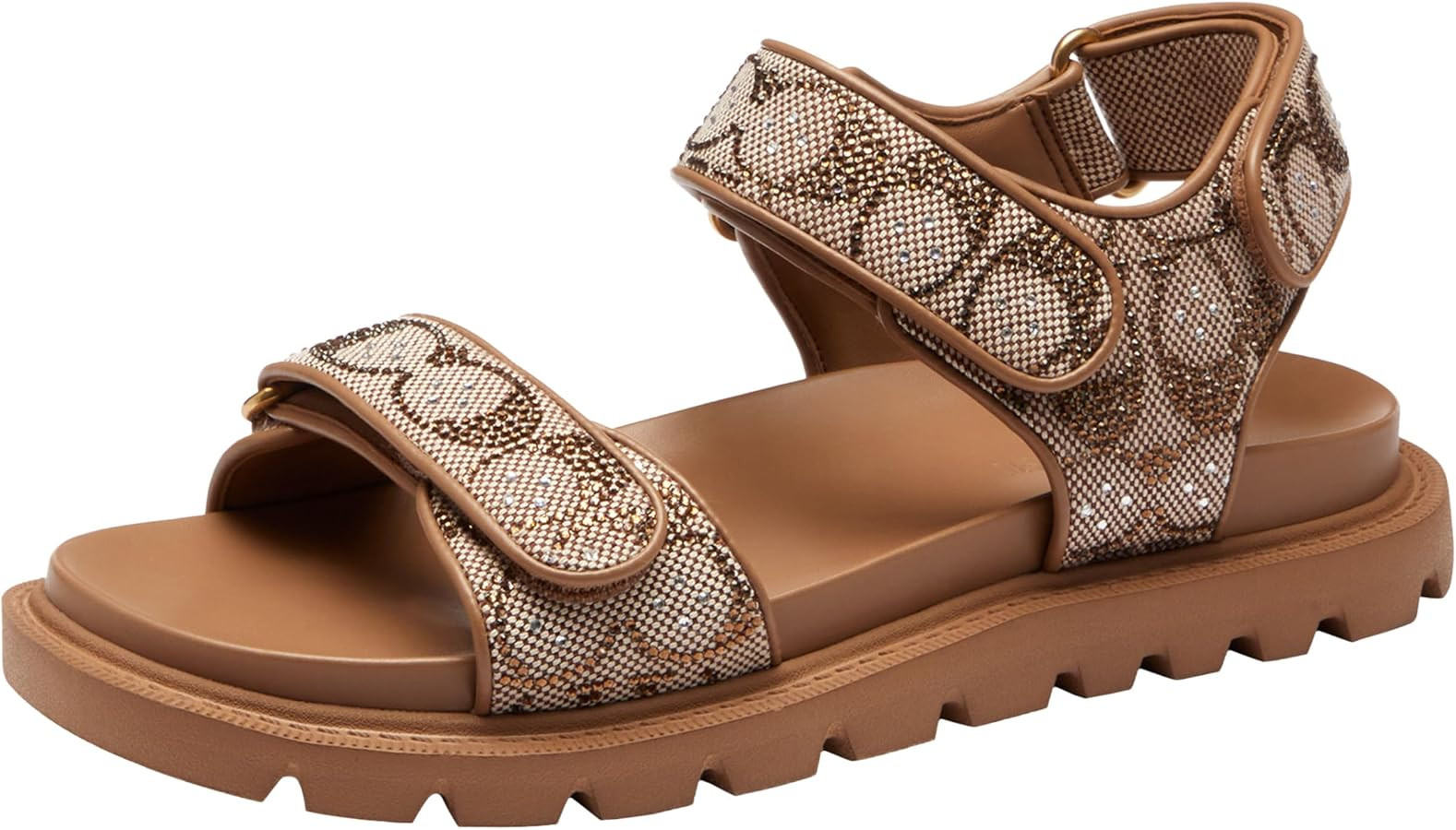COACH Women's Brynn Slide Sandal in Crystal Signature | Amazon (US)