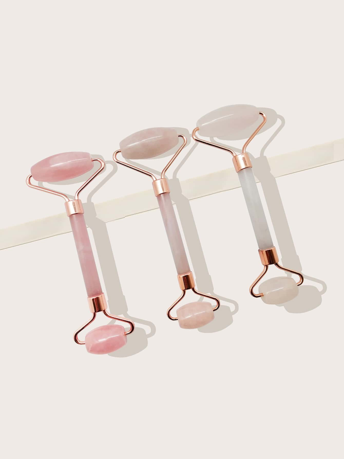 1pc Random Jade Stone Rose Quartz Facial Massage Roller | SHEIN