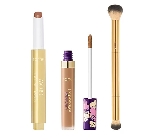 tarte Juicy Glow Pen w/ Maracuja Creaseless Concealer&Brush - QVC.com | QVC